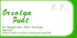 orsolya puhl business card